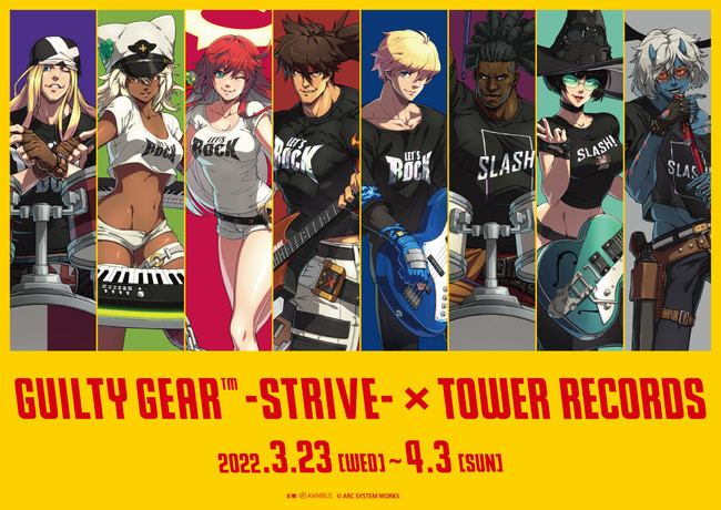 wGUILTY GEAR(TM) -STRIVE-x̃CxguGUILTY GEAR(TM) -STRIVE- POP UP SHOP in TOWER RECORDSv̊JÂI