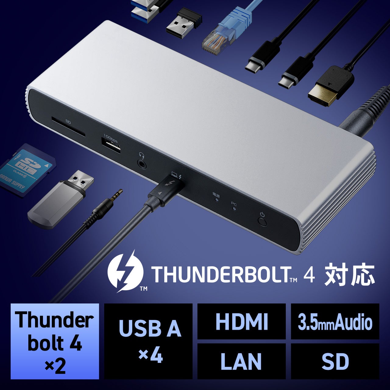 Thunderbolt4 4K/60Hz~2ʏo͑ΉhbLOXe[V1120ɔ